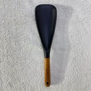Staub Ebony and Chestnut Spatula Silicone & Wood Cooking Utensil